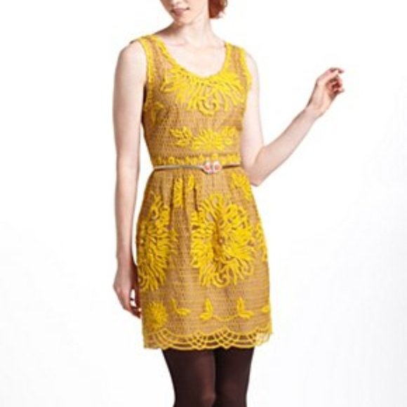Anthropologie Honeycomb Lace Dress - Picture 6 of 6